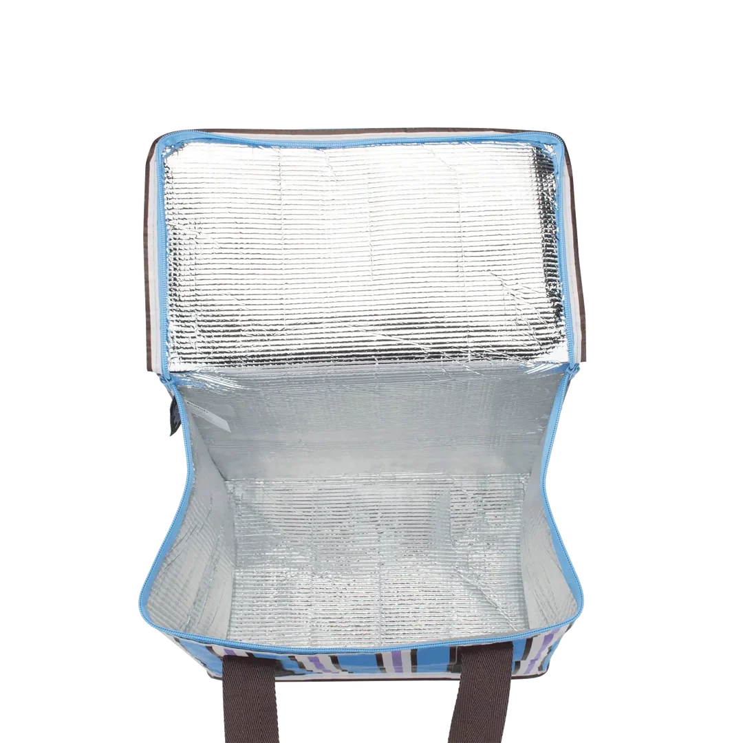 KOLLAB Choc Brown Stripe Cooler Bag