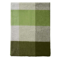 Klippan Block Brushed Wool Blanket - Green