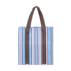 KOLLAB Choc Brown Stripe Market Bag