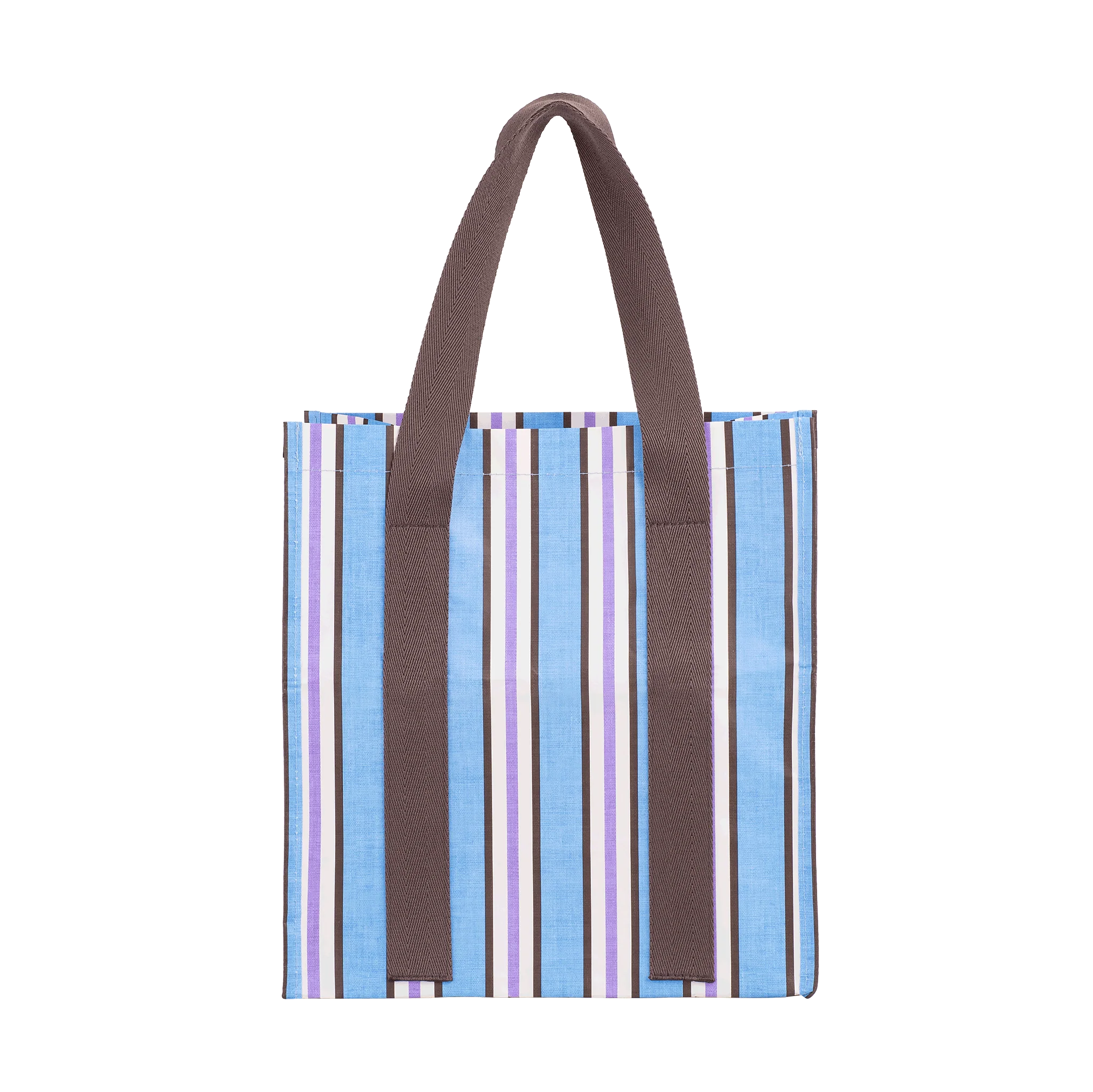 KOLLAB Choc Brown Stripe Market Bag