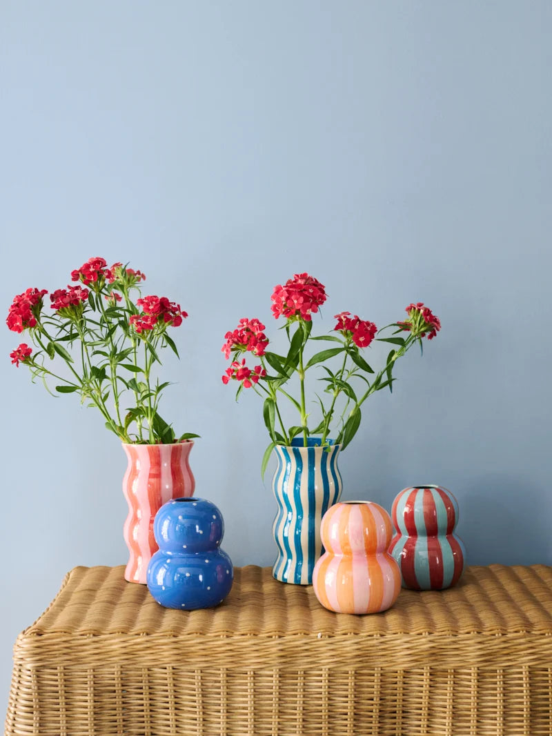 Fonda Navy Dotty Vase