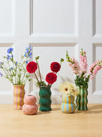 Fonda Vase Yellow Blue Stripe