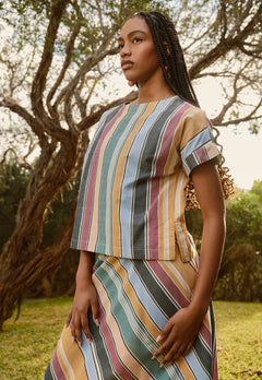 Dolman Top Atlas Stripe
