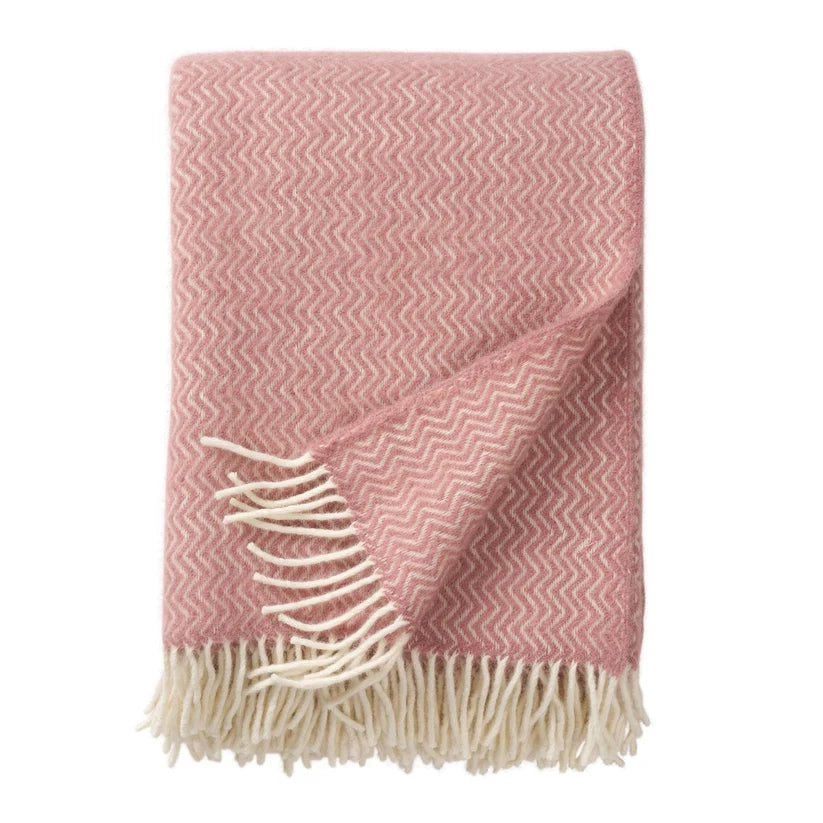 Klippan Sorbet Wool Blanket - Powder Pink