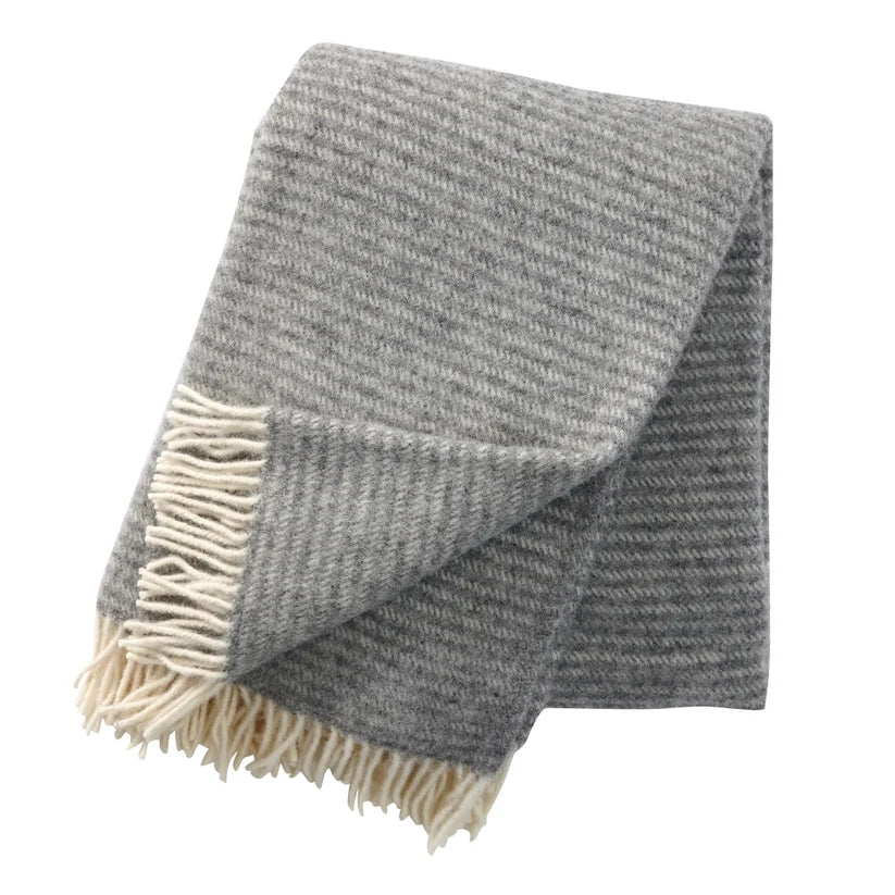 Klippan Ralph Eco Wool Blanket - Light Grey