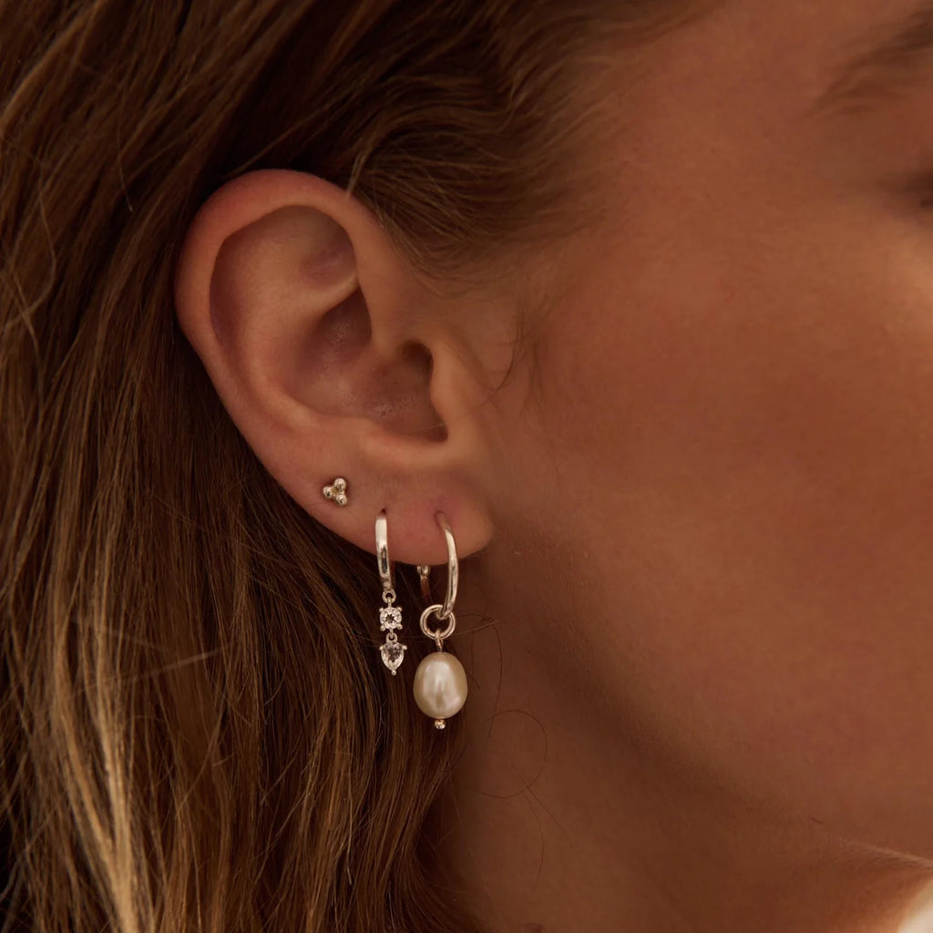 Murkani Double Drop Huggies Sterling Silver