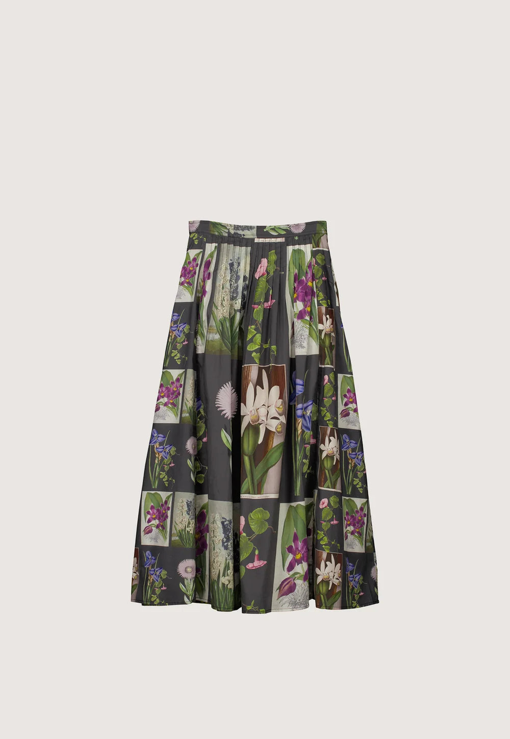 Alma Yoke Skirt Charcoal Floral