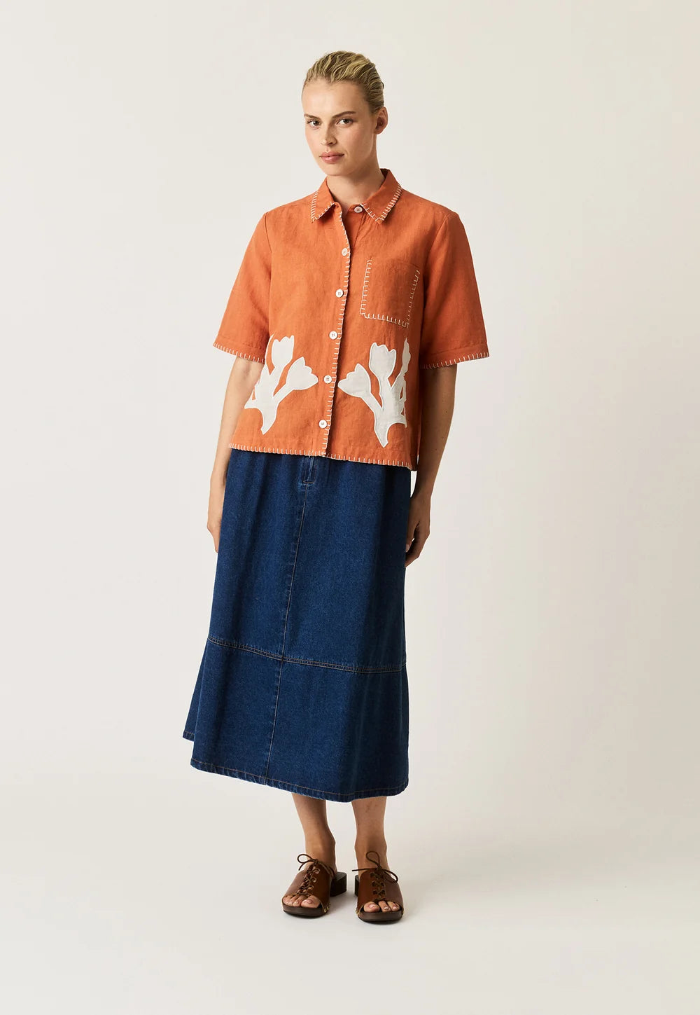 Summer Shirt Blossom Applique