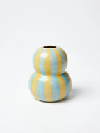 Fonda Vase Yellow Blue Stripe