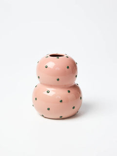 Fonda Vase Pink Green Dotty