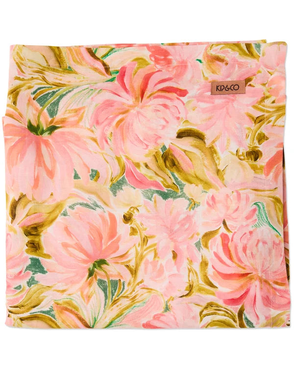 Warm Floral Breeze Tablecloth Standard Rectangular